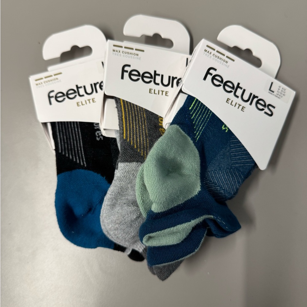 NWT Feetures Elite Max Cushion Tab 3 Pack